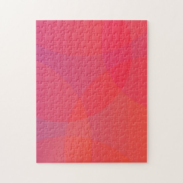 Rosa, orange, modern, einfach, cool, trendig puzzle (Vertikal)