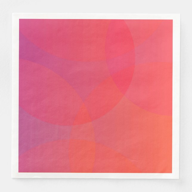 Rosa, orange, modern, einfach, cool, trendig serviette (Vorderseite)
