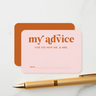 Rosa Orange Retro Groovy Begleitkarte