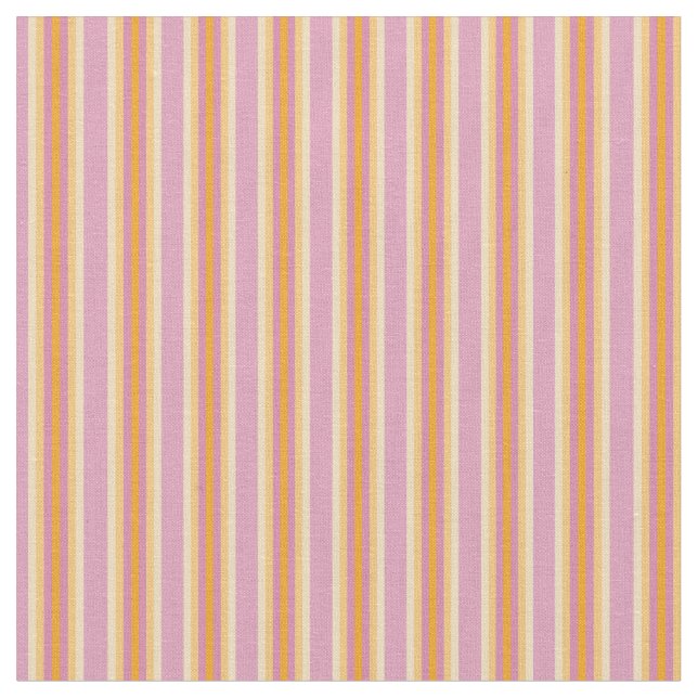 Rosa Orange Stripes B Stoff (Nahaufnahme)