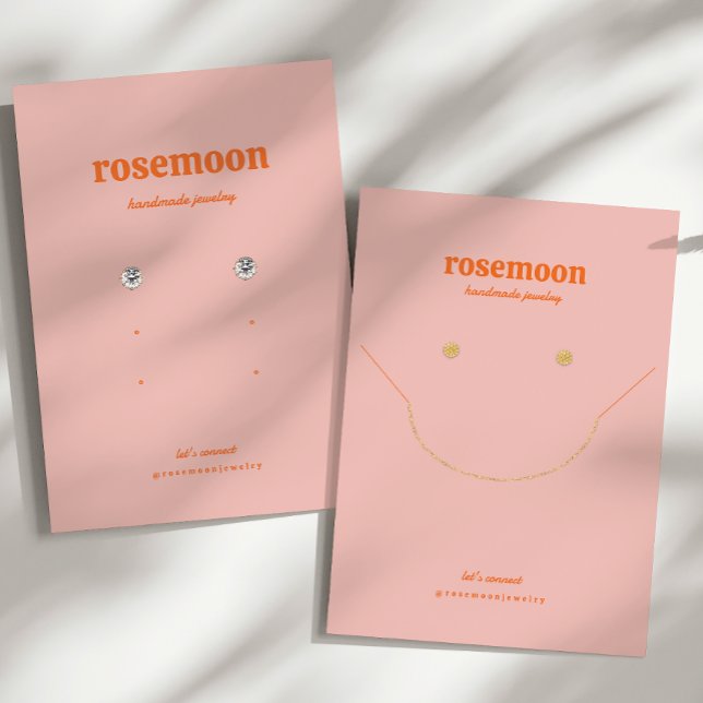 Rosa Orange Template Orange Display Card (Von Creator hochgeladen)