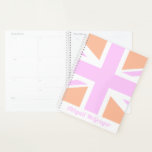 Rosa & Orange UK Flag / Union Jack | PERSONALISIER Planer<br><div class="desc">NewParkLane - Personalisierter Planer, mit der britischen Flagge - der "Union Jack" - in Rosa und Orange. Einfache Anpassung in Zazzle mit eigenem Text für ein personalisiertes Design. Alle Textstile, Farben, Größen können an Ihre Bedürfnisse angepasst werden. Karo diese Auflistung für passende Elemente aus. Haben Sie spezielle persönliche Designwünsche? Kontaktieren...</div>