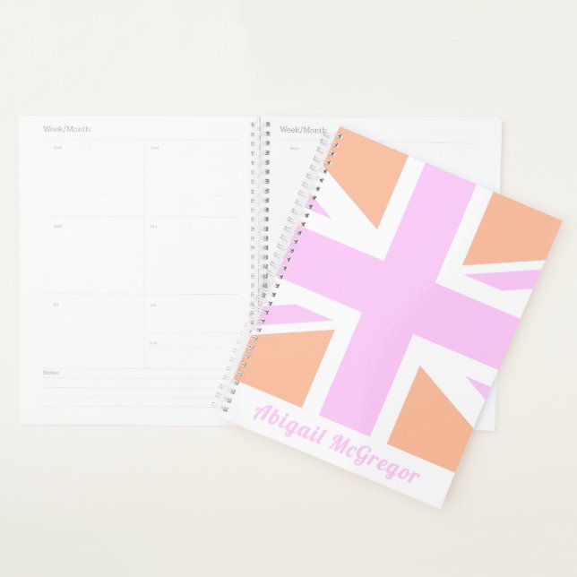 Rosa & Orange UK Flag / Union Jack | PERSONALISIER Planer (Anzeige)