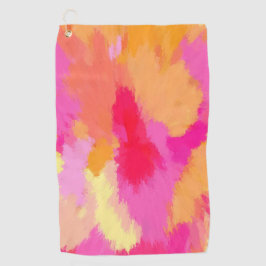 Rosa, orange und gelb golfhandtuch