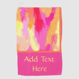 Rosa, orange und gelbe Farben Golfhandtuch