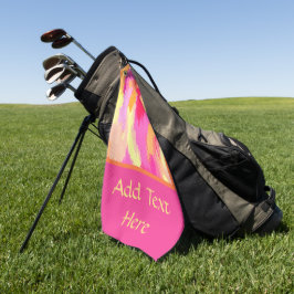 Rosa, orange und gelbe Farben Golfhandtuch