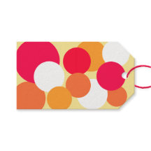 Rosa, orange und gelbe Polka-Punkte