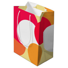 Rosa, orange und gelbe Polka-Punkte Mittlere Geschenktüte