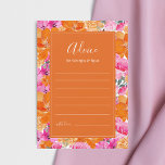Rosa & Orange Vibrannte Sommergarten Hochzeit Hinweiskarte<br><div class="desc">Diese hübschen,  lebendigen Blumenausweise würden Ihre Hochzeitsvorräte wunderbar ergänzen! Anpassen Sie den Text einfach,  indem Sie auf die Option "Personalisieren" klicken.</div>