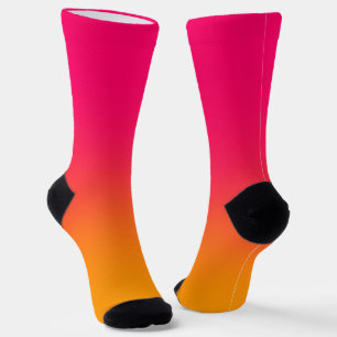 Rosa Orangen Gradient Crew Socken