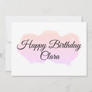 Rosa Orangenwolken pastellfarben glücklicher Gebur Einladung