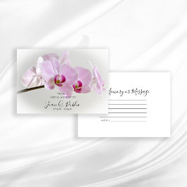 Rosa Orchid-Blume gemeinsam eine Gedächtnisbeerdig Mitteilungskarte