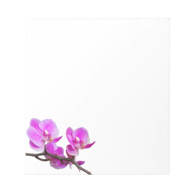 Rosa Orchid-Blume Notepad Notizblock (Vorderseite)