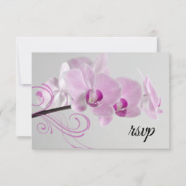 Rosa Orchid Elegance Wedding RSVP Response Card Karte