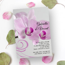 Rosa Orchid Elegance Wedding Save the Date Einladung