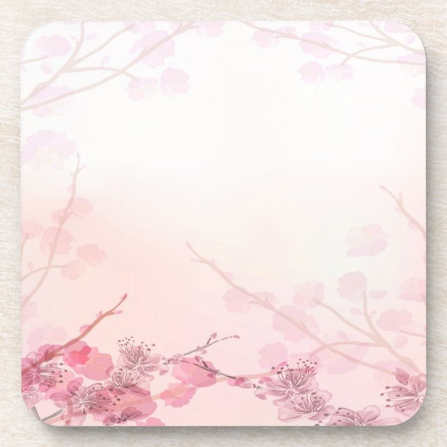 Rosa-Orchid-Hochzeit Getränkeuntersetzer (Vorderseite)