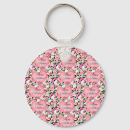 Rosa-Orchid-Mütter Schlüsselanhänger