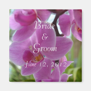 Rosa Orchid Speichern Sie das Datumsfenster Magnet