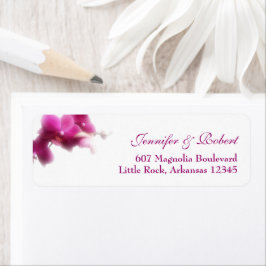 Rosa Orchid Wedding Address Return Label