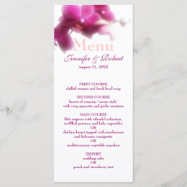 Rosa Orchid Wedding Menu Menükarte