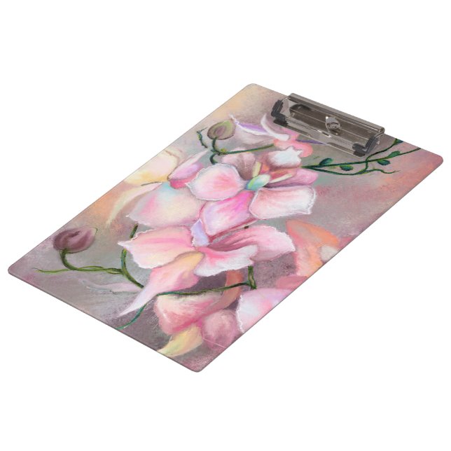 Rosa orchid-Zwischenablage Klemmbrett (Schrägansicht)