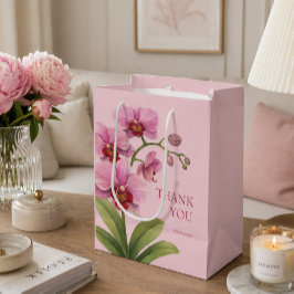 Rosa Orchidee Geschäft Dankeschön Geschenktüte