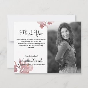 Rosa Orchidee In Gedenken Danke Karte