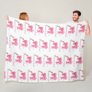 Rosa Orchideen Blume Foto Art Fleecedecke