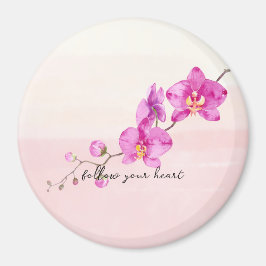 Rosa Orchideen-Blume Magnet