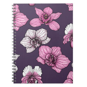 Rosa Orchideen-Blume Notizblock