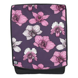 Rosa Orchideen-Blume Rucksack
