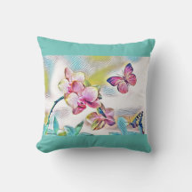 Rosa Orchideen Blume und Schmetterlinge