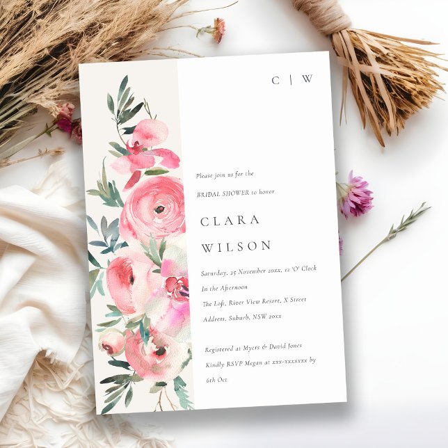 Rosa Orchideen Brautparty Einladung (Von Creator hochgeladen)