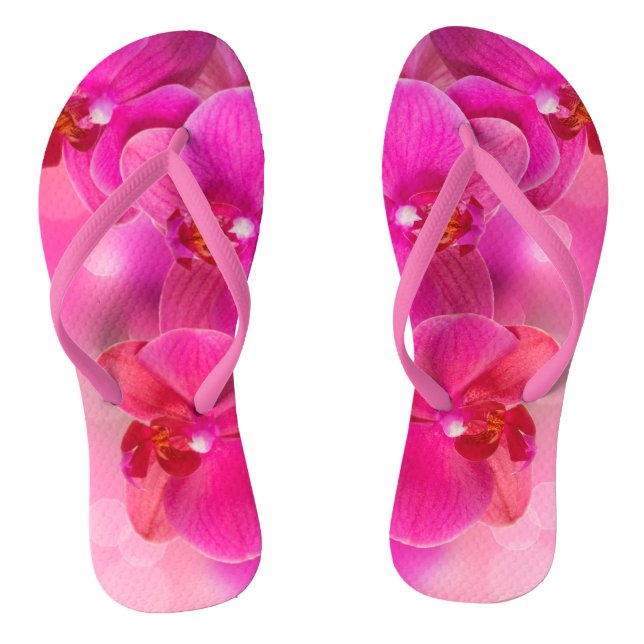 Rosa Orchideen Flip Flops (Fußbett)
