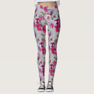 Rosa Orchideen in der Blüte Leggings