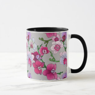 Rosa Orchideen in der Blüte Tasse