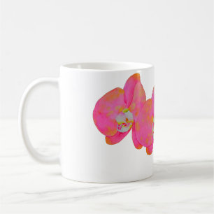 Rosa Orchideen in tropischer Blüte Kaffeetasse