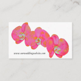 Rosa Orchideen in tropischer Blüte Visitenkarte