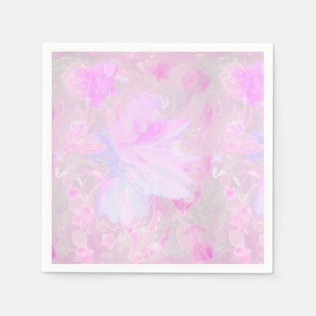 Rosa Orchideen Serviette (Vorderseite)