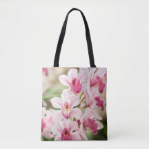 Rosa Orchideen-Taschen-Tasche wiederverwendbar