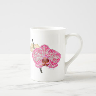 Rosa Orchideen-Tasse Prozellantasse