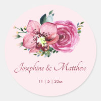 Rosa Orchideen und Rose Blume Hochzeit