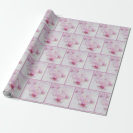 Rosa Orchideenblüten Geschenkpapier