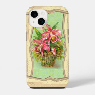 Rosa Orchideenblüten iPhone 14 Hülle