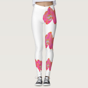 Rosa Orchideenmalerei Leggings