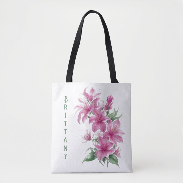 Rosa Orientalische Blume Personalisiert (Vorderseite)