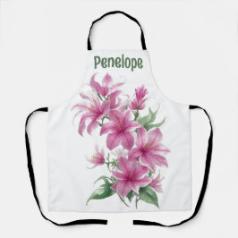 Rosa Orientalische Blume Personalisiert Schürze