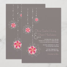 Rosa Origami Hängeschmuck Lichter Asiatische Hochz