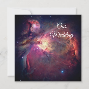Rosa Orion Nebula Foto Kosmische Hochzeit Einladung