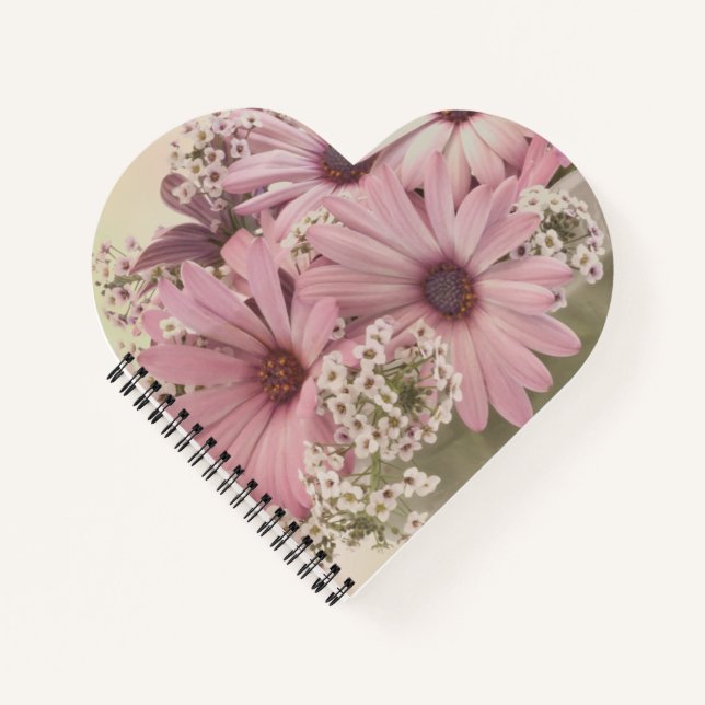 Rosa Osteospernum Notizbuch (Vorderseite)